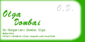 olga dombai business card